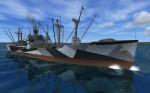 FSX/Accel/P3dV3 Pilotable Liberty ships with military cargo